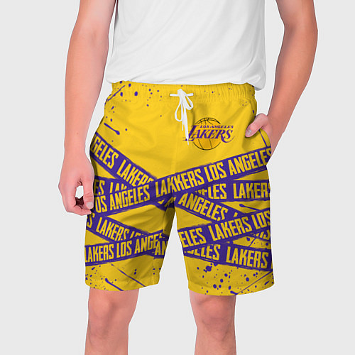 Мужские шорты LAKERS SPORT LINE STYLE NBA / 3D-принт – фото 1