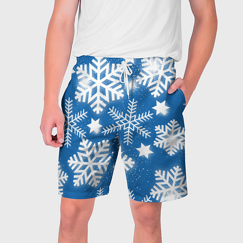 Мужские шорты Снежное небо / 3D-принт – фото 1