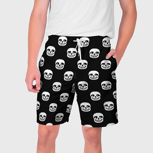 Мужские шорты UNDERTALE SANS SKULL FACE PATTERN УЗОР / 3D-принт – фото 1