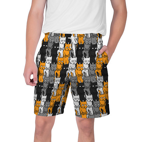 Мужские шорты Злой Кот мем / 3D-принт – фото 1
