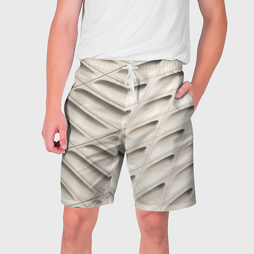 Мужские шорты Бежевые Узоры / 3D-принт – фото 1