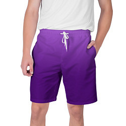 Шорты на шнурке мужские Красивый фиолетовый градиент, цвет: 3D-принт