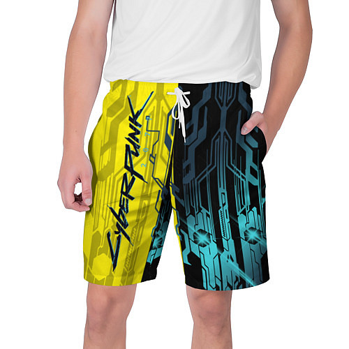 Мужские шорты CYBERPUNK 2077 Логотип / 3D-принт – фото 1