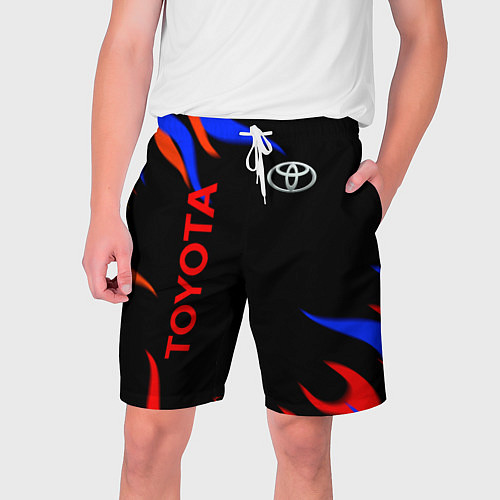 Мужские шорты Toyota Разноцветный огонь / 3D-принт – фото 1