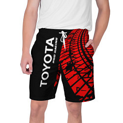 Шорты на шнурке мужские TOYOTA Pro Racing - Следы Шин, цвет: 3D-принт