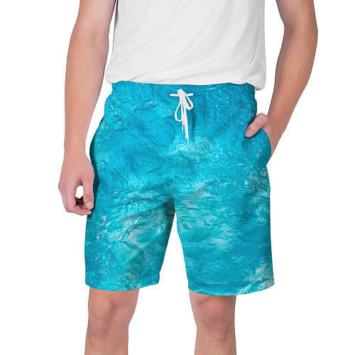 Мужские шорты Голубой океан Голубая вода / 3D-принт – фото 1