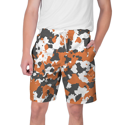 Мужские шорты Orange Camo / 3D-принт – фото 1