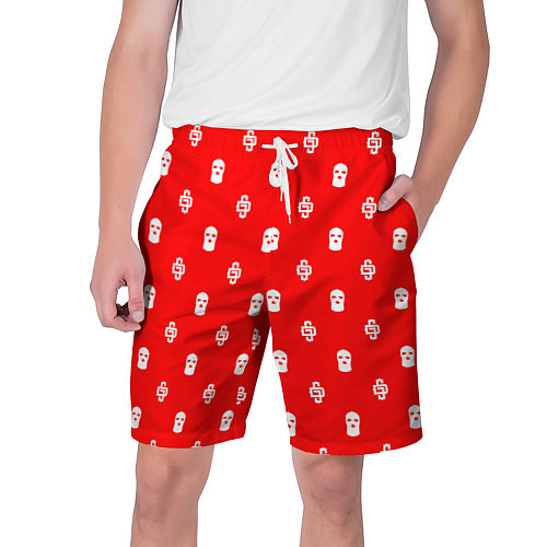 Мужские шорты Узор Mono Red Dope Camo Dope Street Market / 3D-принт – фото 1