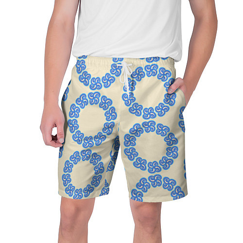 Мужские шорты Круговой орнамент из цветка / 3D-принт – фото 1
