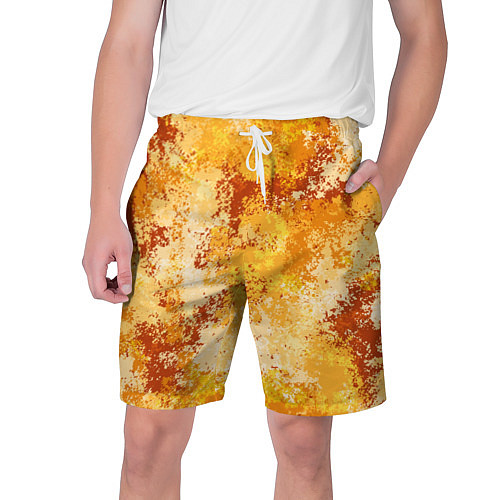 Мужские шорты Спортивный камуфляж Пикси - Апельсин / 3D-принт – фото 1