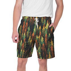 Шорты на шнурке мужские Spruce forest, цвет: 3D-принт