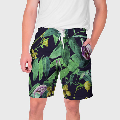 Мужские шорты Цветы Ботанические / 3D-принт – фото 1