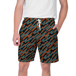 Шорты на шнурке мужские Разноцветные прямоугольники абстракция, цвет: 3D-принт