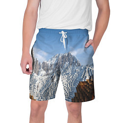 Шорты на шнурке мужские Minecraft Mountains Video game, цвет: 3D-принт