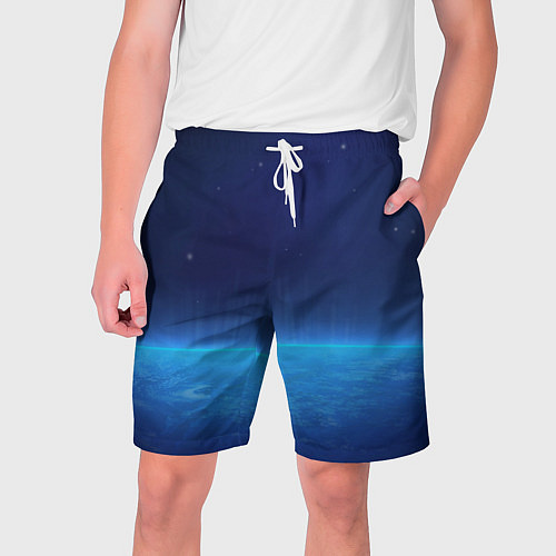 Мужские шорты Планета вид из космоса / 3D-принт – фото 1