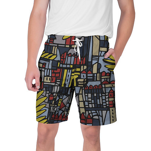 Мужские шорты Атмосфера Бруклина / 3D-принт – фото 1