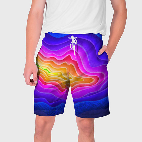 Мужские шорты Растекание красок / 3D-принт – фото 1