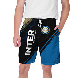 Шорты на шнурке мужские INTER Pro Football Краска, цвет: 3D-принт
