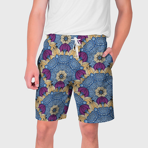 Мужские шорты Цветочные узоры / 3D-принт – фото 1