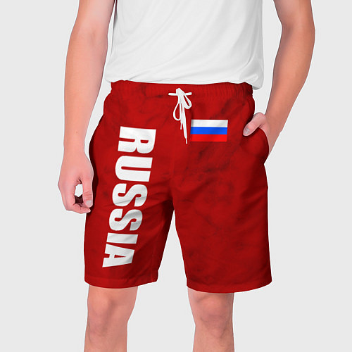 Мужские шорты RUSSIA - RED EDITION - SPORTWEAR / 3D-принт – фото 1