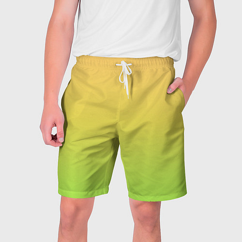 Мужские шорты GRADIEND YELLOW-GREEN / 3D-принт – фото 1