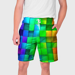 Мужские шорты РАЗНОЦВЕТНЫЕ КУБИКИ MULTICOLORED CUBES