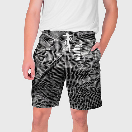 Мужские шорты Мятая сетчатая ткань Crumpled Mesh Fabric / 3D-принт – фото 1