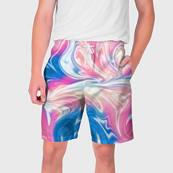 Мужские шорты Абстрактный цветной паттерн Волны Abstract Color P
