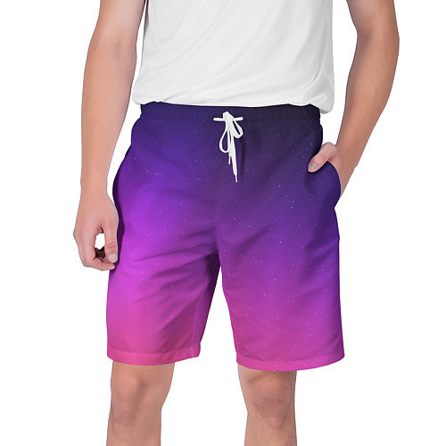 Мужские шорты Розовофиолетовый градиент / 3D-принт – фото 1