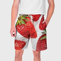 Шорты на шнурке мужские Strawberries, цвет: 3D-принт