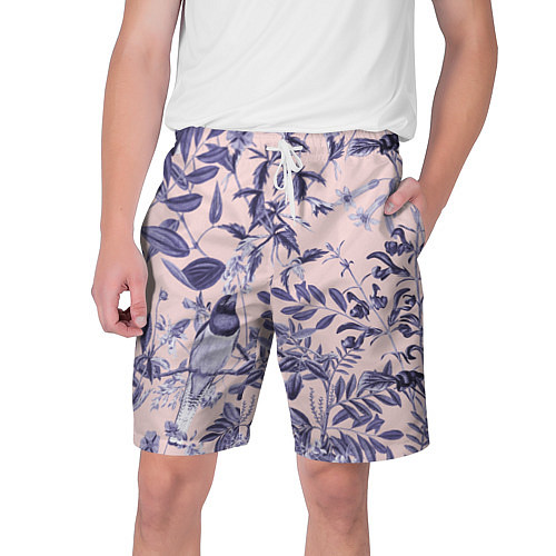 Мужские шорты Цветы Флизелиновые Тропики / 3D-принт – фото 1