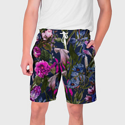 Шорты на шнурке мужские Цветы Таинственные, цвет: 3D-принт