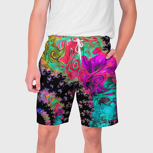 Мужские шорты Сюрреалистическая фрактальная композиция Мода Surr / 3D-принт – фото 1