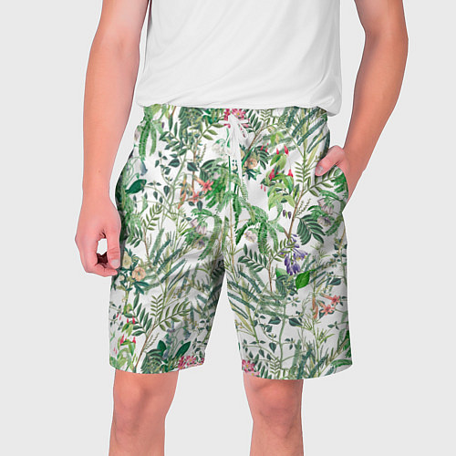 Мужские шорты Цветы Летний Ботанический Букет / 3D-принт – фото 1