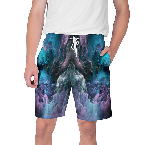 Мужские шорты Облака неонового цвета Neon colored clouds / 3D-принт – фото 1