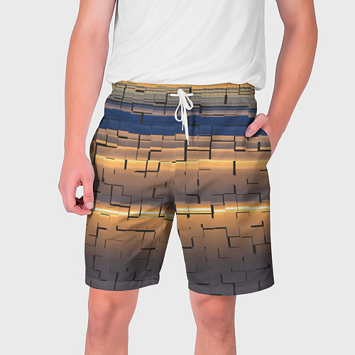 Мужские шорты Мозаика цветная colored mosaic / 3D-принт – фото 1