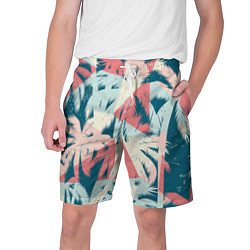 Шорты на шнурке мужские Пальмы Паттерн, цвет: 3D-принт