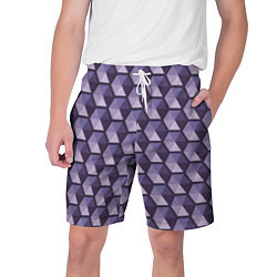 Мужские шорты Фиолетовые шестиугольники