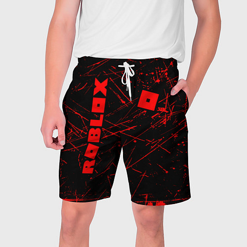 Мужские шорты ROBLOX красный логотип / 3D-принт – фото 1