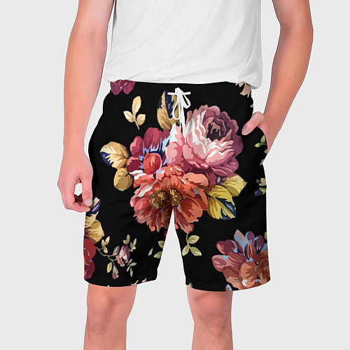 Мужские шорты Розы в летней ночи Fashion trend / 3D-принт – фото 1