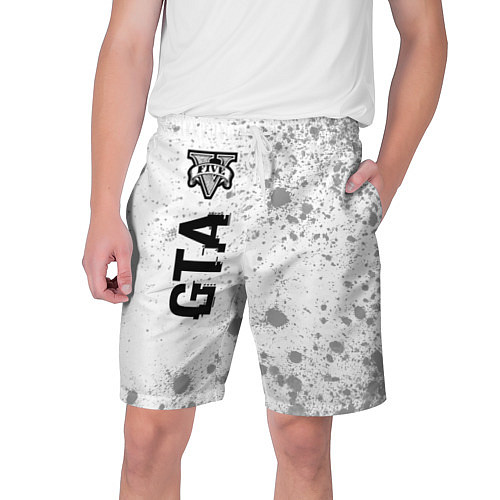 Мужские шорты GTA Glitch на темном фоне / 3D-принт – фото 1