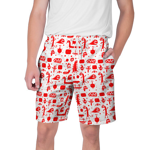 Мужские шорты RED MONSTERS / 3D-принт – фото 1