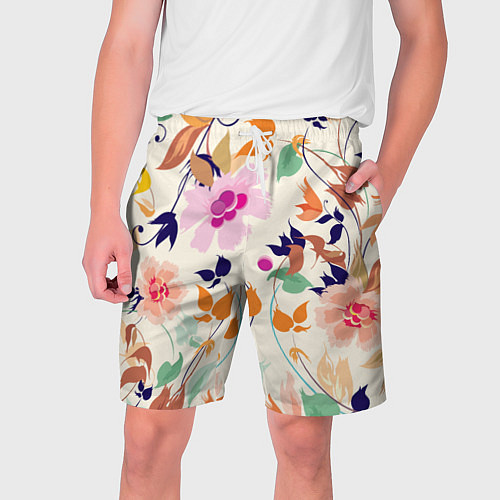 Мужские шорты Summer floral pattern / 3D-принт – фото 1