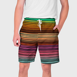 Мужские шорты Multicolored thin stripes Разноцветные полосы