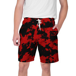 Шорты на шнурке мужские Черно-красная абстракция, цвет: 3D-принт