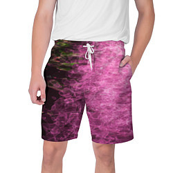 Шорты на шнурке мужские Неоновые волны на воде - Розовый, цвет: 3D-принт