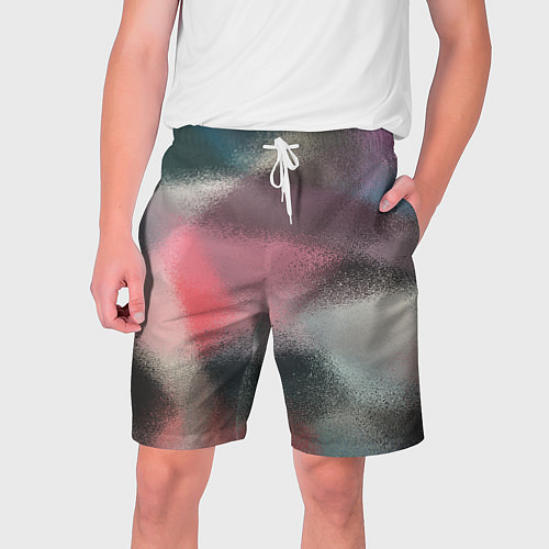 Мужские шорты Современный разноцветный абстрактный узор / 3D-принт – фото 1