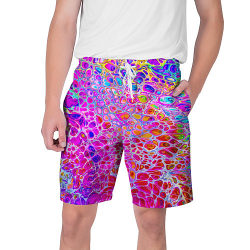 Мужские шорты Красочные всплески красок Экспрессия / 3D-принт – фото 1