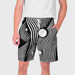 Шорты на шнурке мужские Geometric vanguard composition Fashion trend, цвет: 3D-принт