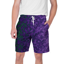 Шорты на шнурке мужские Marble texture purple green color, цвет: 3D-принт